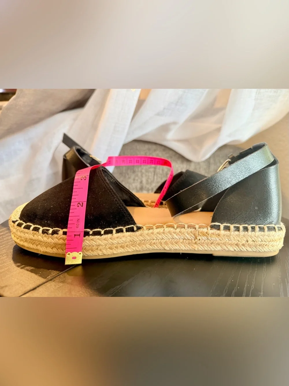 Old Navy Black Espadrille Slingback Flats